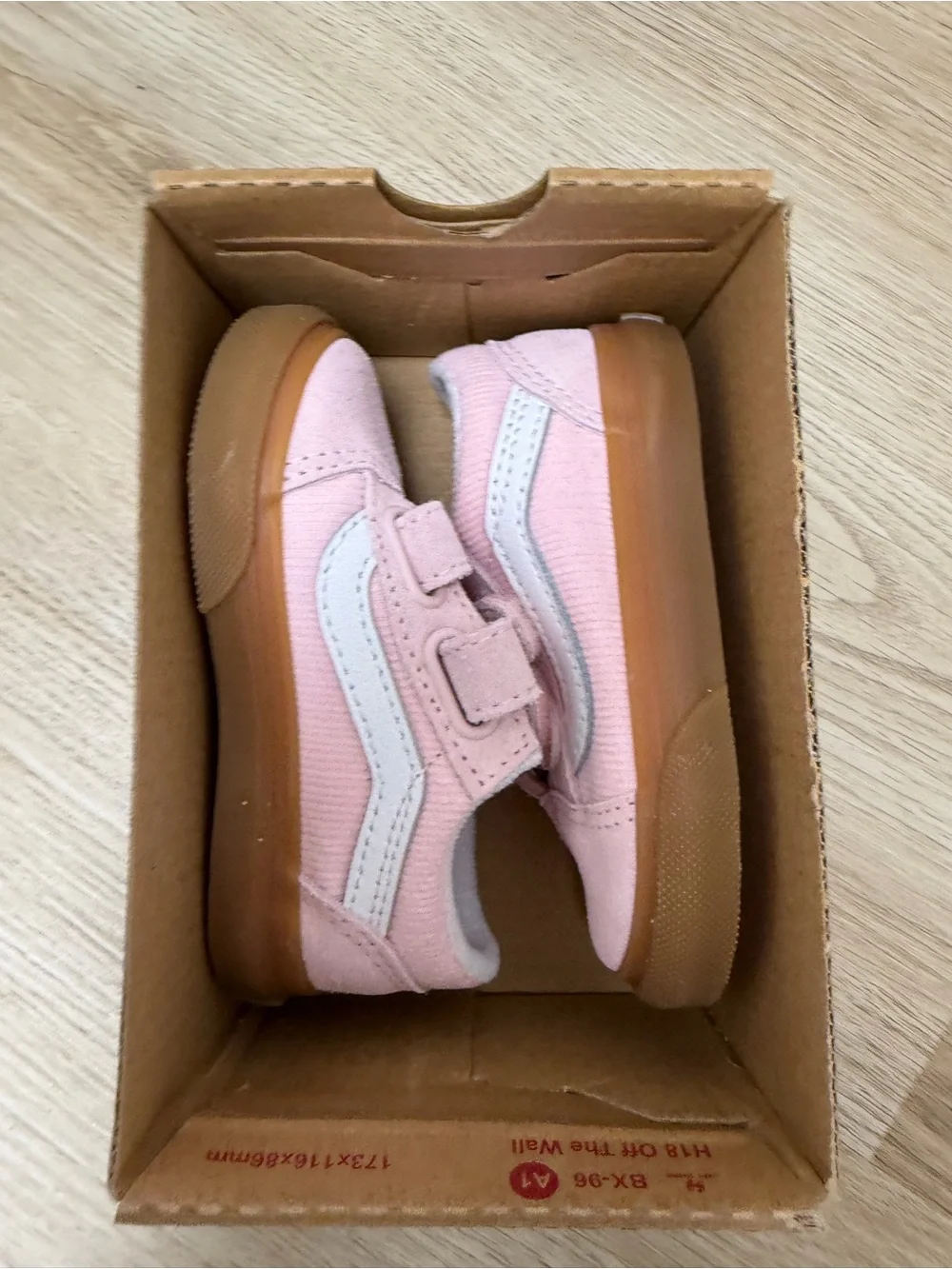 Vans Toddler Pink Canvas Low-Top Sneakers with Gum Sole
